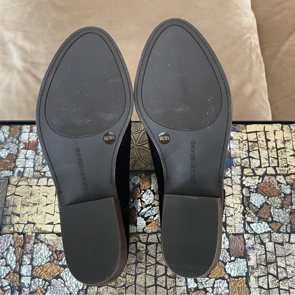 Lucky Brand Black Suede Ankle Boots Sz 8 New - Picture 6 of 7